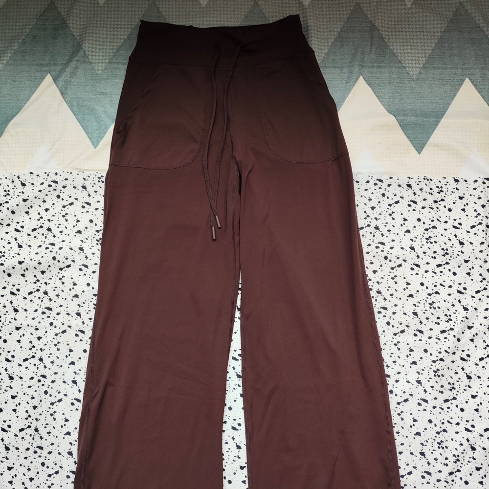 lululemon athletica Dark Brown Wide-Leg Drawstring Track Pants
